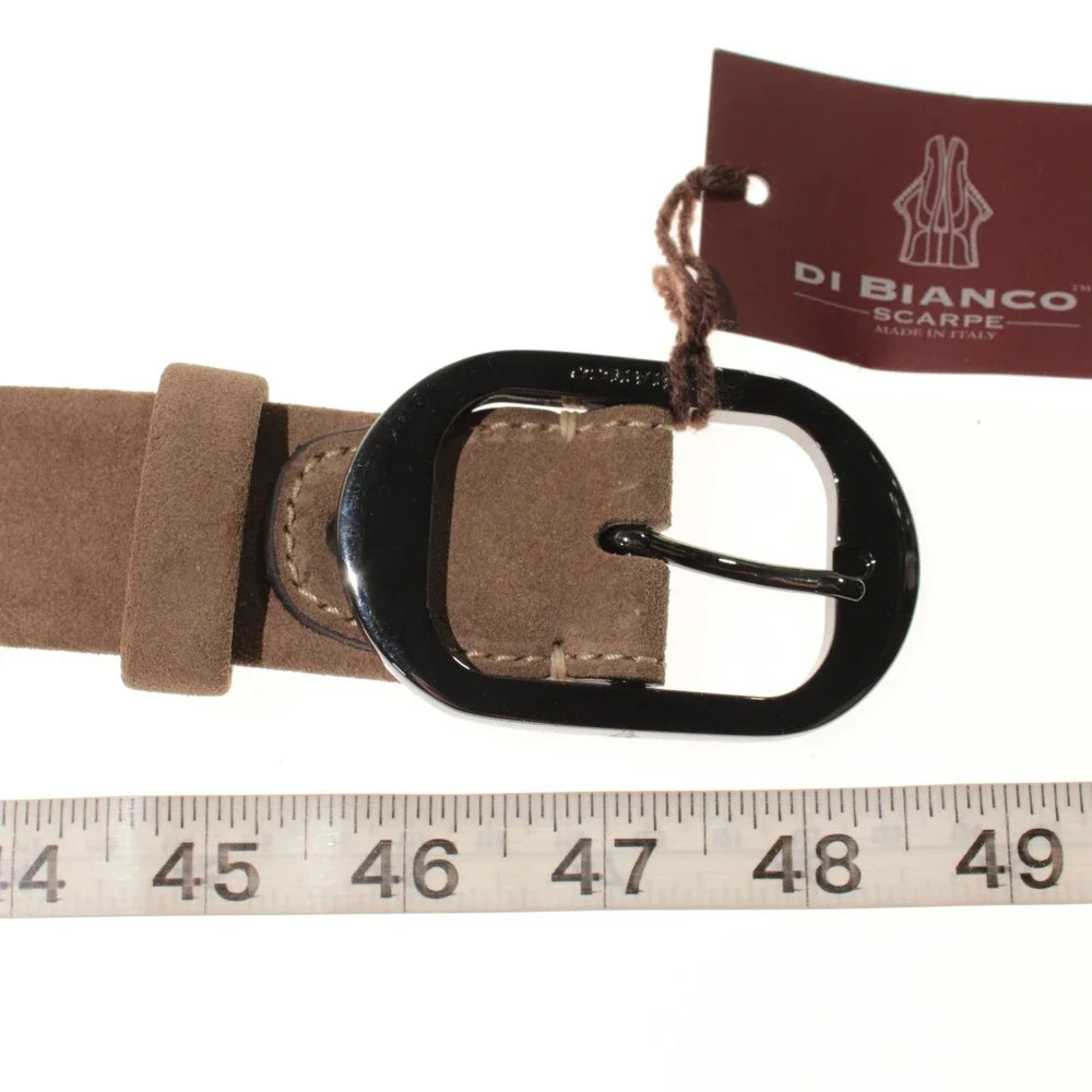 Di Bianco NWT Cut to Size Dress Belt In Solid Brown Suede Leather One Size